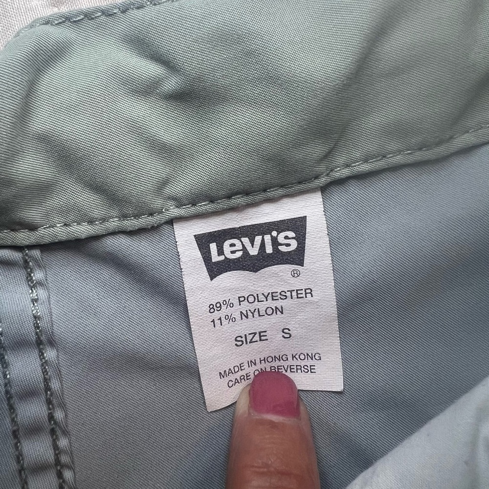 Vintage Levi’s SilverTab Data Men's Shorts Green Baggy Tech Skater Military - Picture 6 of 8